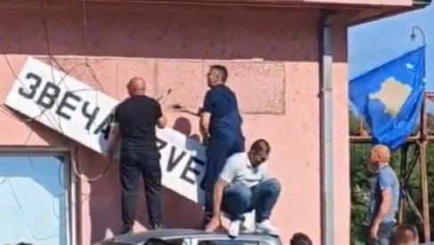 NEĆE STATI DOK NE ISKORENE SVE SRPSKO! Sramno: Pogledajte kako Albanci uklanjaju ćirilične natpise (VIDEO)