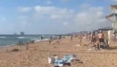 RAKETA PALA U MORE BLIZU KUPAČA: Velika panika na plaži u Izraelu (VIDEO)
