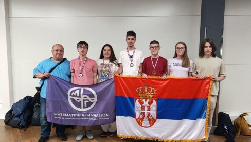 PET MEDALJA IZ ISTORIJE: Uspeh učenika Matematičke gimnazije na evropskoj olimpijadi