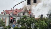 ГОРИ АМБАСАДА ПАКИСТАНА У ЦЕНТРУ БЕОГРАДА: Велики број ватрогасних возила на лицу места (ФОТО)