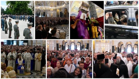 ПОЈАС ПРЕСВЕТЕ БОГОРОДИЦЕ ИСПРАЋЕН КА СВЕТОЈ ГОРИ: Патријарх Порфирије и архимандрит Јефрем послали поруке мира (ФОТО/ВИДЕО)