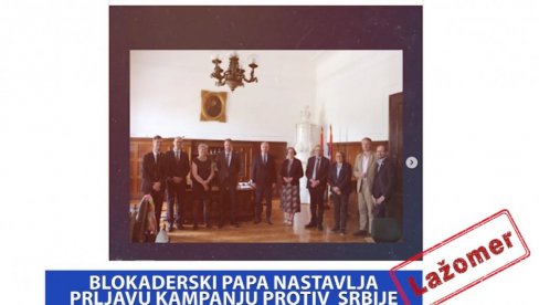 БЛОКАДЕРСКИ ПАПА НАСТАВЉА ПРЉАВУ КАМПАЊУ ПРОТИВ  СРБИЈЕ (ВИДЕО)