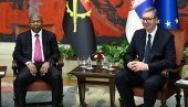 VUČIĆ UGOSTIO PREDSEDNIKA ANGOLE: U toku razgovor dvojice predsednika u Palati Srbija (VIDEO)