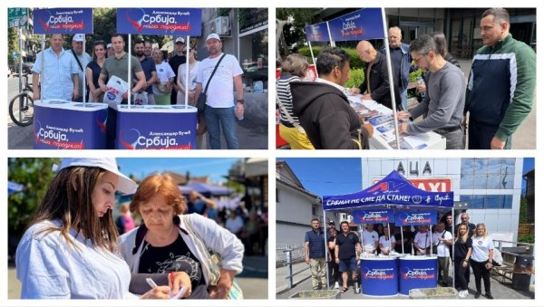 Srbiju pobeda! Građani na štandovima SNS-a širom Beograda