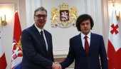 ДРУГИ ДАН ПОСЕТЕ ГРУЗИЈИ: Председник Вучић разговарао са премијером Кобахиџеом, следе многе важне активности