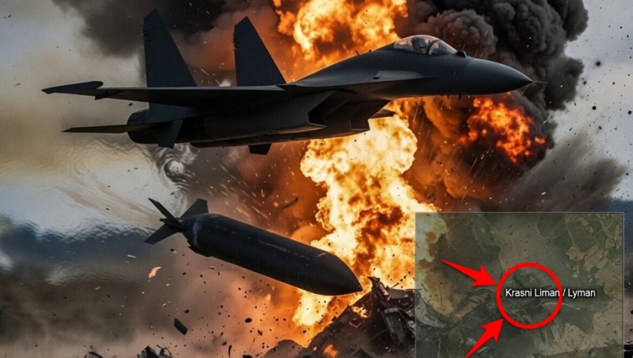 RUSI ZAUZIMAJU I KRASNI LIMAN: Su-34 sručio oganj na Ukrajince - Bomba FAB-3000 raznela poslednju liniju snabdevanja (MAPA)