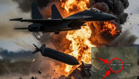 РУСИ ЗАУЗИМАЈУ И КРАСНИ ЛИМАН: Су-34 сручио огањ на Украјинце - Бомба ФАБ-3000 разнела последњу линију снабдевања (МАПА)