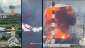 POJAVIO SE SNIMAK: Rusi sami sebi pogodili rafineriju? Raketa promašila dron i greškom zapalila postrojenje (video)