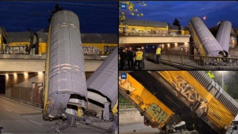 ISKLIZNUO VOZ IZ ŠINA, VAGONI PALI SA MOSTA: Ima povređenih, teška nesreća u Minhenu(FOTO/VIDEO)