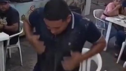 NEZVANI GOST SE PRIDRUŽIO RUČKU: Veliki pacov upao pravo u tanjir (VIDEO)