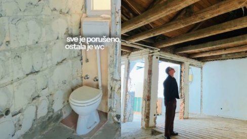 СВЕ ЈЕ СРУШЕНО! Од глумчевог стана на Врачару остала само WC шоља (ВИДЕО)