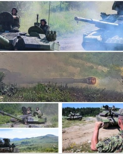 СРПСКА ЗВЕР М-84 ГРМЕЛА ПАСУЉАНСКИМ ЛИВАДАМА: Брутална вежба Војске Србије посматраче оставила без даха (ФОТО)