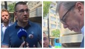 ВУЧИЋ ИЗАШАО ПРЕД ДЕМОНСТРАНТЕ: Део ме је дочекао звиждуцима, а ја сам био срећан што сам могао да разговарам са њима (ВИДЕО)