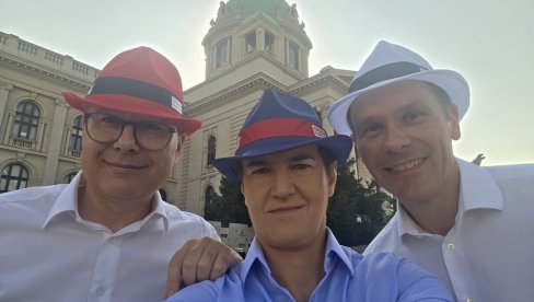 SA ŠEŠIRIMA U BOJI SRBIJE:  Brnabić, Vučević i Mali pozvali građane na skup 27. juna u Beogradu (FOTO)