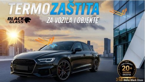 СУНЦЕ ВАС ПЕЧЕ ДОК ВОЗИТЕ: Black Glass уграђује термоизолационе фолије за стакла које имају 80% топлотне заштите