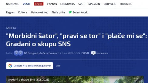 OVO JE TOR, ONI SU STOKA Blokaderski mediji brutalno vređaju većinsku Srbiju! Krug dvojke zakukao jer mora 100 metara više da prošeta