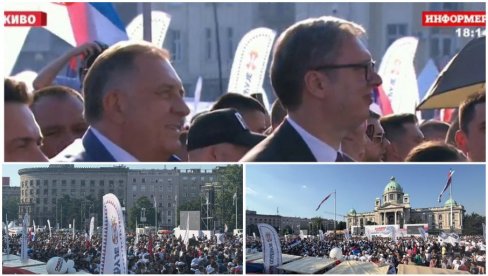 (UŽIVO) VUČIĆ STIGAO NA SKUP "SRBIJA JEDNA PORODICA": Reke ljudi slile se u Beograd (FOTO/VIDEO)