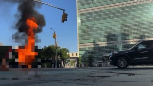 HOROR U NJUJORKU: Demonstrant se zapalio ispred sedišta UN (VIDEO)