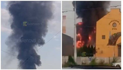 ŽESTOK UDAR UKRAJINE NA RUSIJU: Gađana ključna fabrika u Belgorodu, gusti crni dim se nadvio nad gradom (VIDEO)