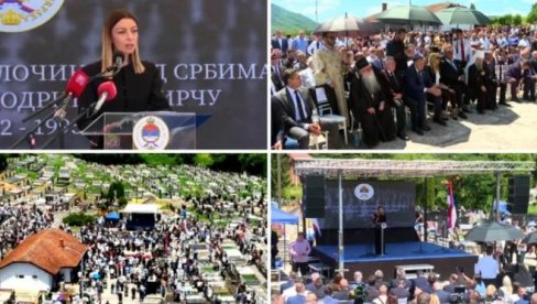 MESAROVIĆ U BRATUNCU NA OBELEŽAVANJU TRI DECENIJE OD STRADANJA SRBA: Zločin na mučeničkoj zemlji Podrinja i Birča nikada ne sme pasti u zaborav