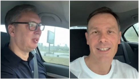 "ОБИЛАЗАК ЕКСПО У НЕМОГУЋИМ УСЛОВИМА": Вучић објавио нови снимак са Синишом Малим (ВИДЕО)