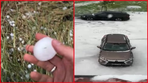 OLUJNI VETAR, GRMLJAVINA I GRAD VELIČINE TENISKE LOPTICE: Snažno nevreme se sručilo na ovaj deo Evrope, prizori zastrašujući (VIDEO)