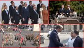 ВУЧИЋ НА ВОЈНОЈ ПАРАДИ У ПАРИЗУ: Брижит га срдачно дочекала, у току свечани дефиле под смотром Макрона (ВИДЕО)