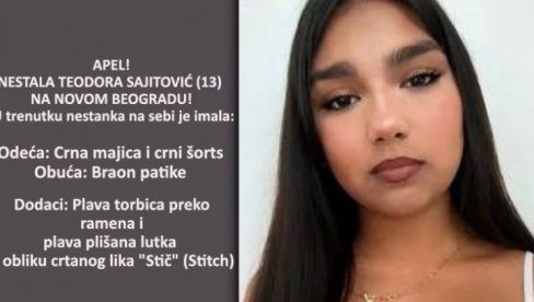 NESTALA TEODORA SAJITOVIĆ (13) NA NOVOM BEOGRADU: Gubi joj se svaki trag nakon izlaska u prodavnicu, porodica sumnja da je sa nestalim pozna