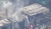 ЦРНИ ДИМ ПРЕКРИО НЕБО: Пожар у војној бази, ватрогасци једва савладали буктињу (ВИДЕО)