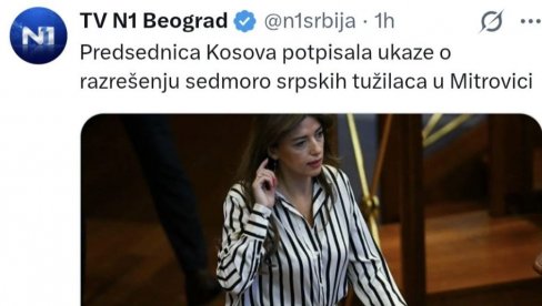 SRAMOTA! Za blokaderski N1 tzv. Kosovo je legitimna i priznata država