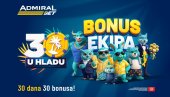 СТИЖЕ 30 У ХЛАДУ – 30 ДАНА И 30 КАЗИНО БОНУС, СВАКОГ ДАНА