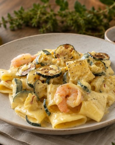 KALAMARATA SA ŠKAMPIMA I TIKVICAMA: Kremasta pasta punog ukusa