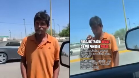 PROSJAKU PONUDIO POSAO, DOBIO ODGOVOR: Ne brate, ja prosim - ne volim da radim (video)