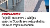 MOSTU U HRVATSKOJ OTVORENOM PRE 4 GODINE POTREBNA SANACIJA: Tamo se neće javiti blokaderi da zbog toga udare na državu