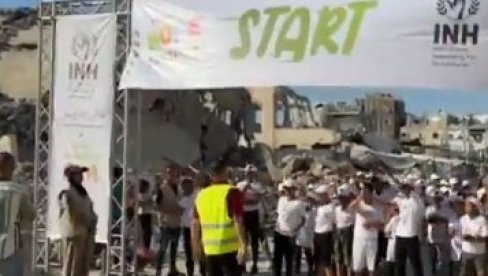 IZMEĐU RUŠEVINA I NADE: U Gazi održana trka za decu koja su u ratu ostala siročad (VIDEO)