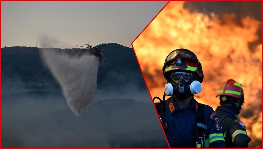 POŽAR BESNI VEĆ TREĆI DAN U GRČKOJ: Na terenu 7 aviona i 45 vatrogasaca, vatra stigla i do naselja (FOTO/VIDEO)