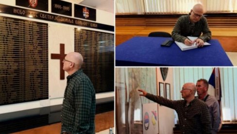 IMENA UKLESANA U VEČNOST: Lider SNS Vučević odao počast herojima koji su dali život za narod, posetio Spomen-sobu u Mrkonjić gradu