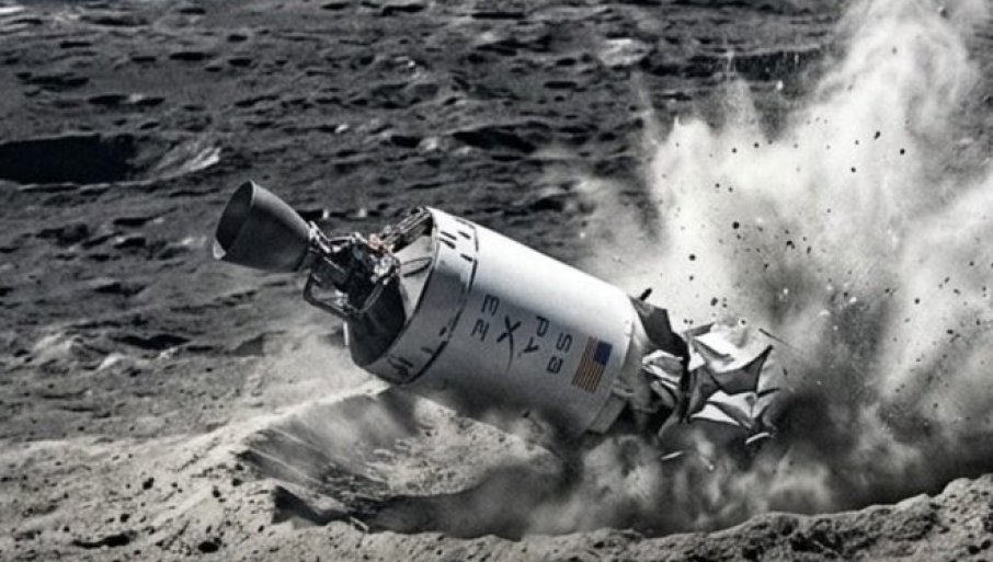 "EKSPLOZIJA" NA MESECU KAO TRI TONE TNT: Komad Maskove rakete "Falkon 9" pao na lunarnu površinu, između kratera Bel i Ajnštajn