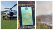 ДОК ВАТРА НЕ СТАНЕ, ОНИ НЕ СТАЈУ: Храбри припадници МУП-а у борби са ватреном стихијом изнад Делиблатске пешчаре (ВИДЕО)