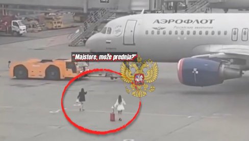 NEVEROVATAN VIDEO: Šta rade 2 Ruskinje kad zakasne na avion - ZAUSTAVE ga u trenutku kad kreće
