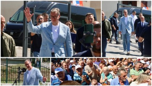 VUČIĆ U PRIJEPOLJU: Razgovara sa meštanima i rešava probleme (VIDEO)