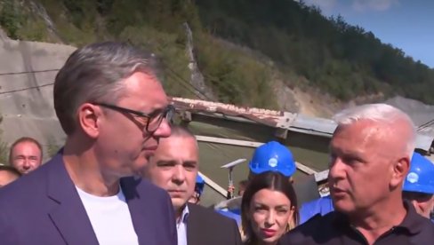 DRUGI DAN POSETE JUGOZAPADU SRBIJE Vučić u Arilju: Predsednik obilazi radove na izgradnji brane na reci Veliki Rzav (VIDEO)