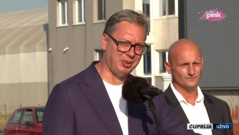 ВУЋИЋ У ЋУПРИЈИ: Нећу да дајемо паре за станицу, а да немамо власнички удео, ускоро ће и машине да крену да раде пут