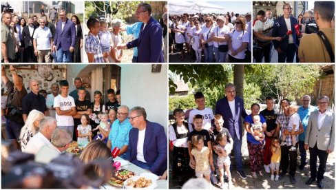 RADIĆEMO PUTEVE, ŠKOLE, BOLNICE - ULAŽEMO STOTINE MILIONA EVRA Vučić razgovarao sa narodom i rešavao probleme na jugoistoku Srbije