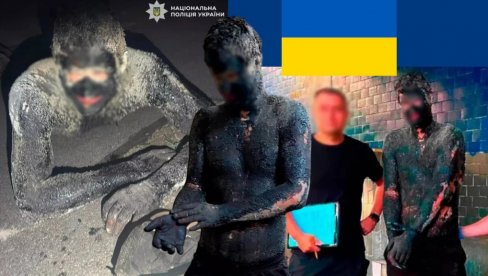 BIZARNA PLJAČKA: Lopov iz Kijeva se umazao u katran da bi se stopio s noći - prali ga 5 sati kako bi ga identifikovali (FOTO)