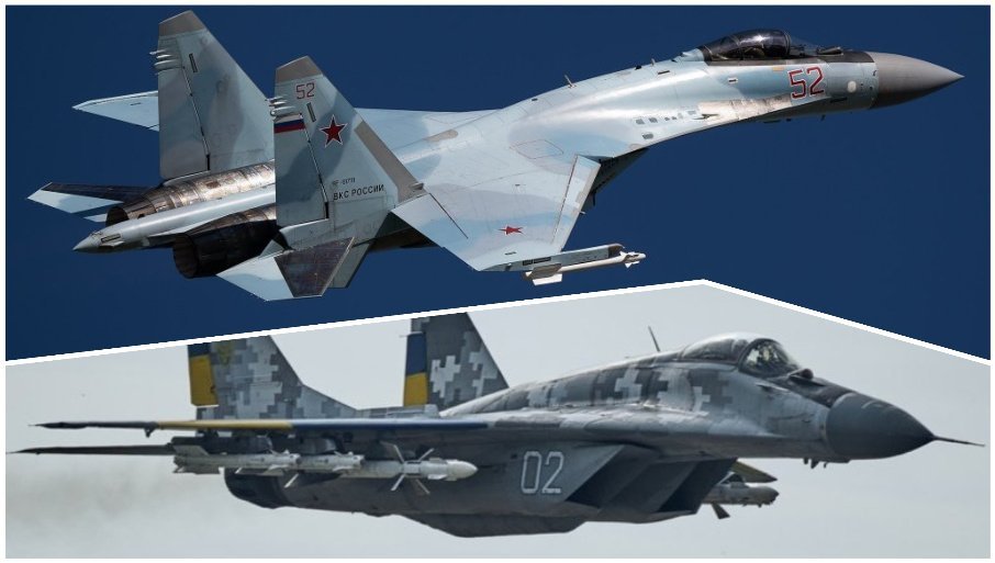 PAKAO NA NEBU IZNAD KONSTANTINOVKE! Evo čime je ruski Su-35S POČISTIO ukrajinski MiG-29 usred bombardovanja!