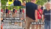 LUDILO NE PRESTAJE! Dok su aktivisti SNS-a uređivali park, blokaderka ih maltretirala