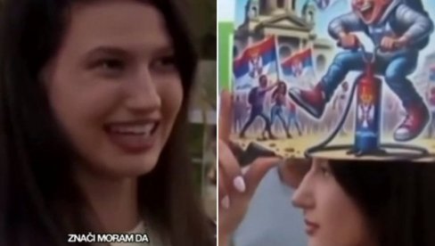POKUŠALA DA PROZIVA VUČIĆA, PA ISPALA SMEŠNA: Pogledajte snimak blokaderke