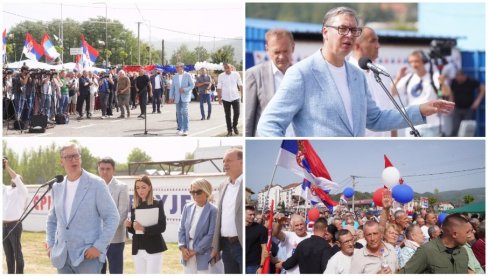 ВУЧИЋ РАЗГОВАРАО СА НАРОДОМ У ЉУБОВИЈИ Председник обрадовао грађане: Брза саобраћајница, преговори са фабриком, стижу машине за 7 дана