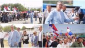 ВУЧИЋ РАЗГОВАРАО СА НАРОДОМ У ЉУБОВИЈИ Председник обрадовао грађане: Брза саобраћајница, преговори са фабриком, стижу машине за 7 дана